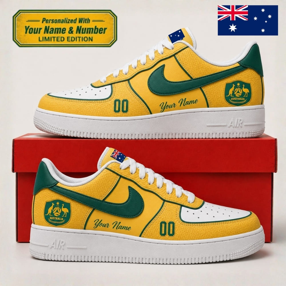 Personalized Australia Socceroos Sneakers – Custom Name & Number | World Cup 2026