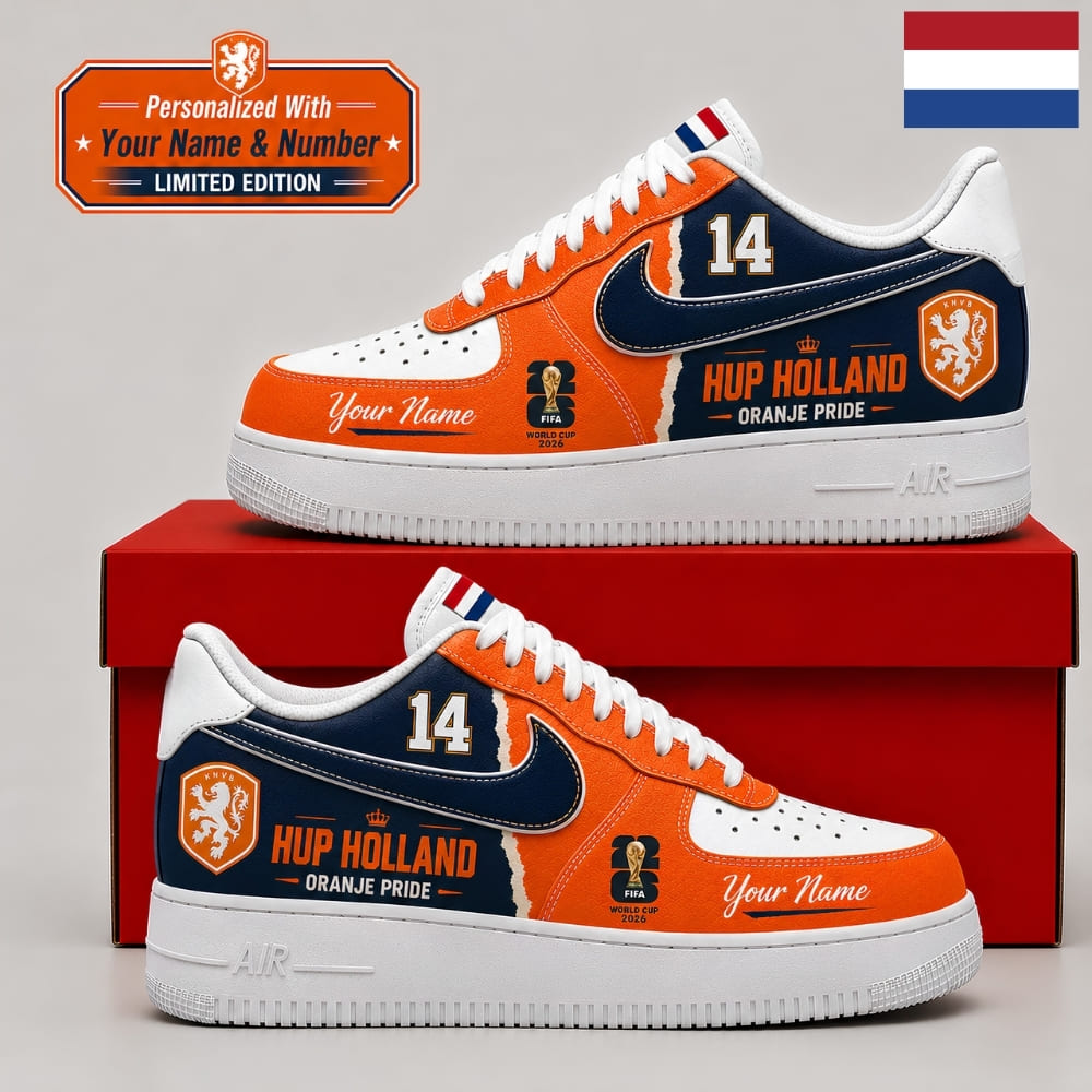 Personalized Netherlands Fan Sneakers – Custom Name & Number