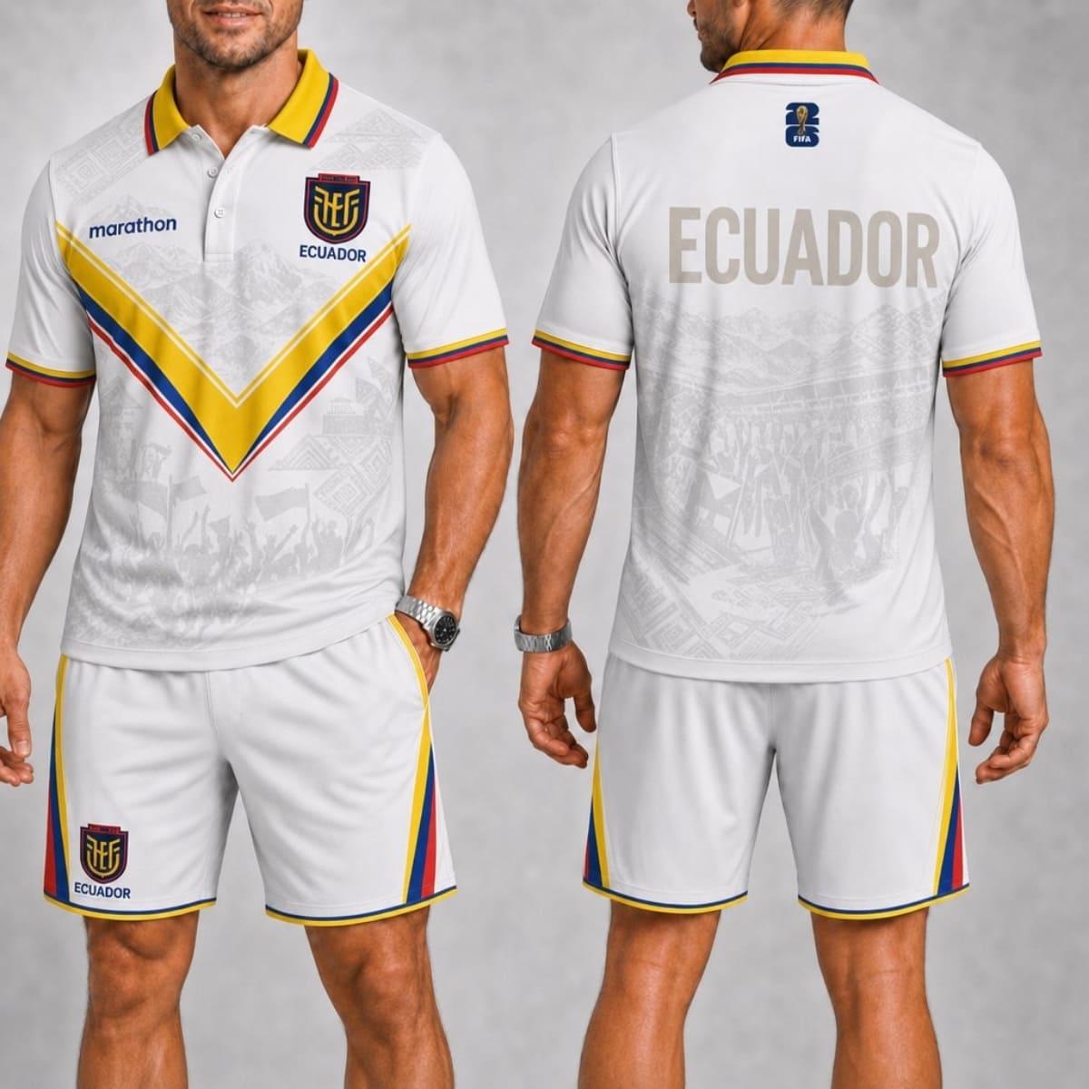 Ecuador Fan Polo Shirt & Shorts Set – World Cup 2026