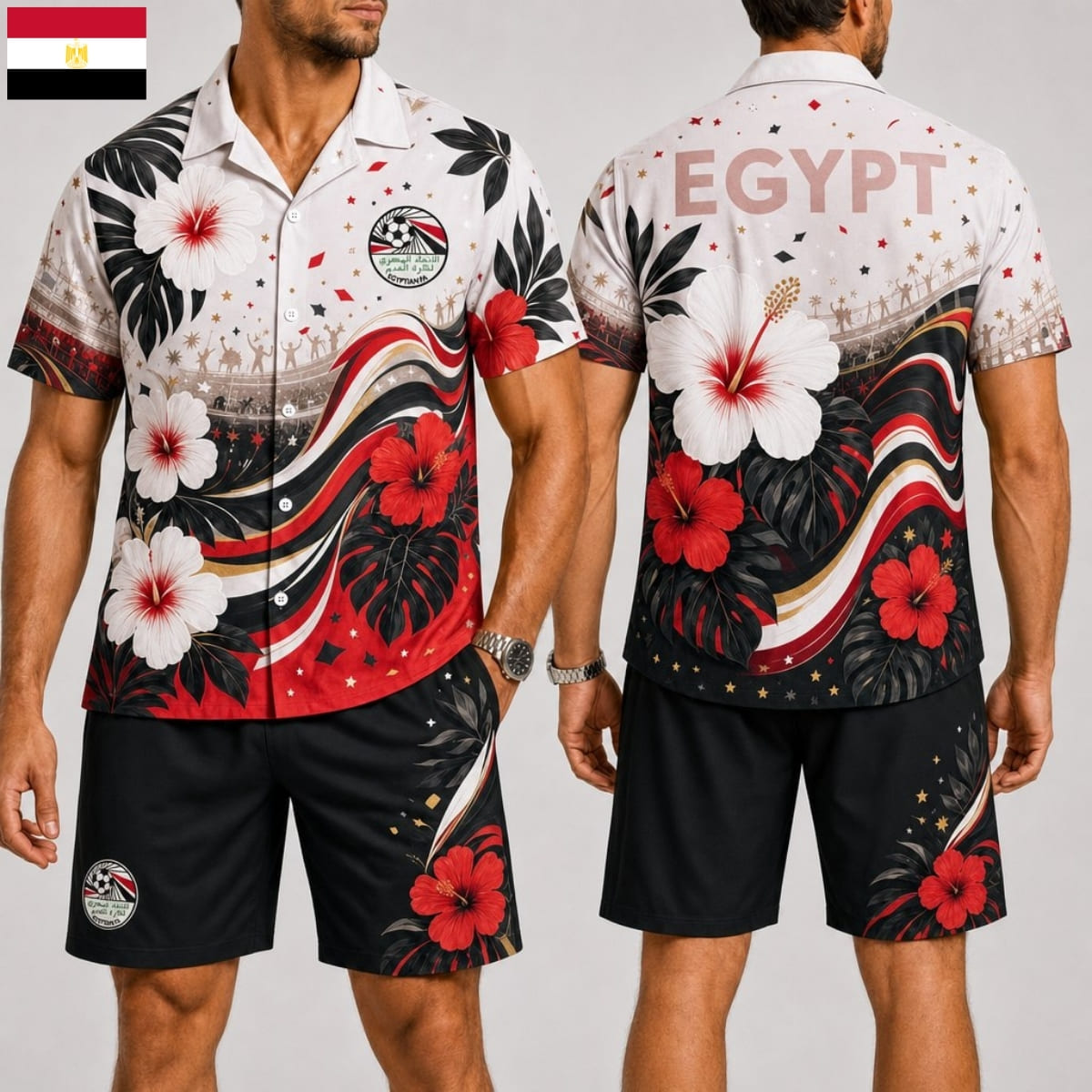 Egypt Fan Hawaii Shirt & Shorts Set – World Cup 2026