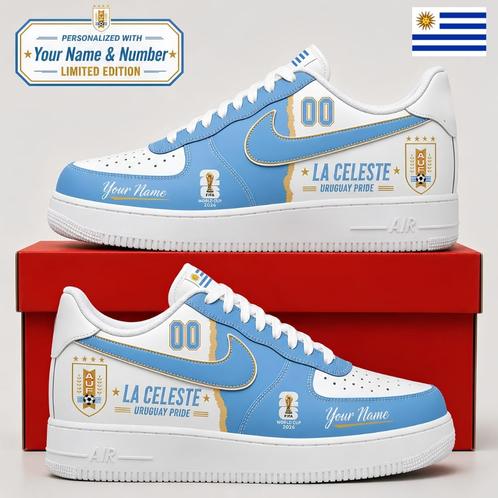 Personalized Uruguay Fan Sneakers – Custom Name & Number