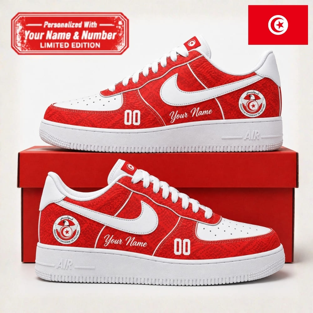 Personalized Tunisia Eagles Sneakers – Custom Name & Number | World Cup 2026