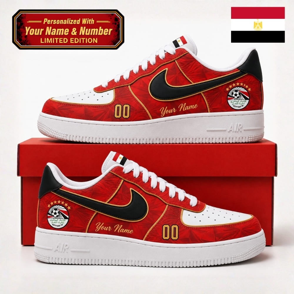 Personalized Egypt Pharaohs Sneakers – Custom Name & Number | World Cup 2026