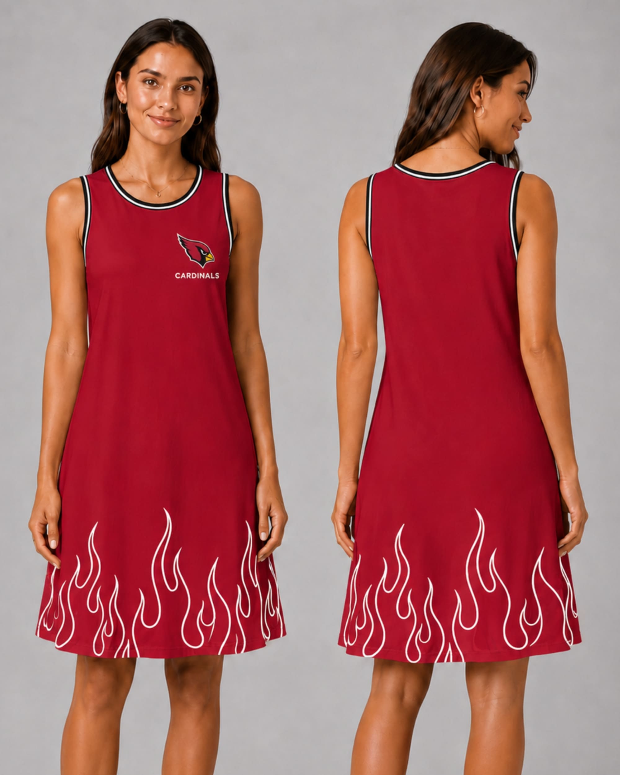 Arizona Cardinals Flame Dress – Women’s NFL Game Day Outfit