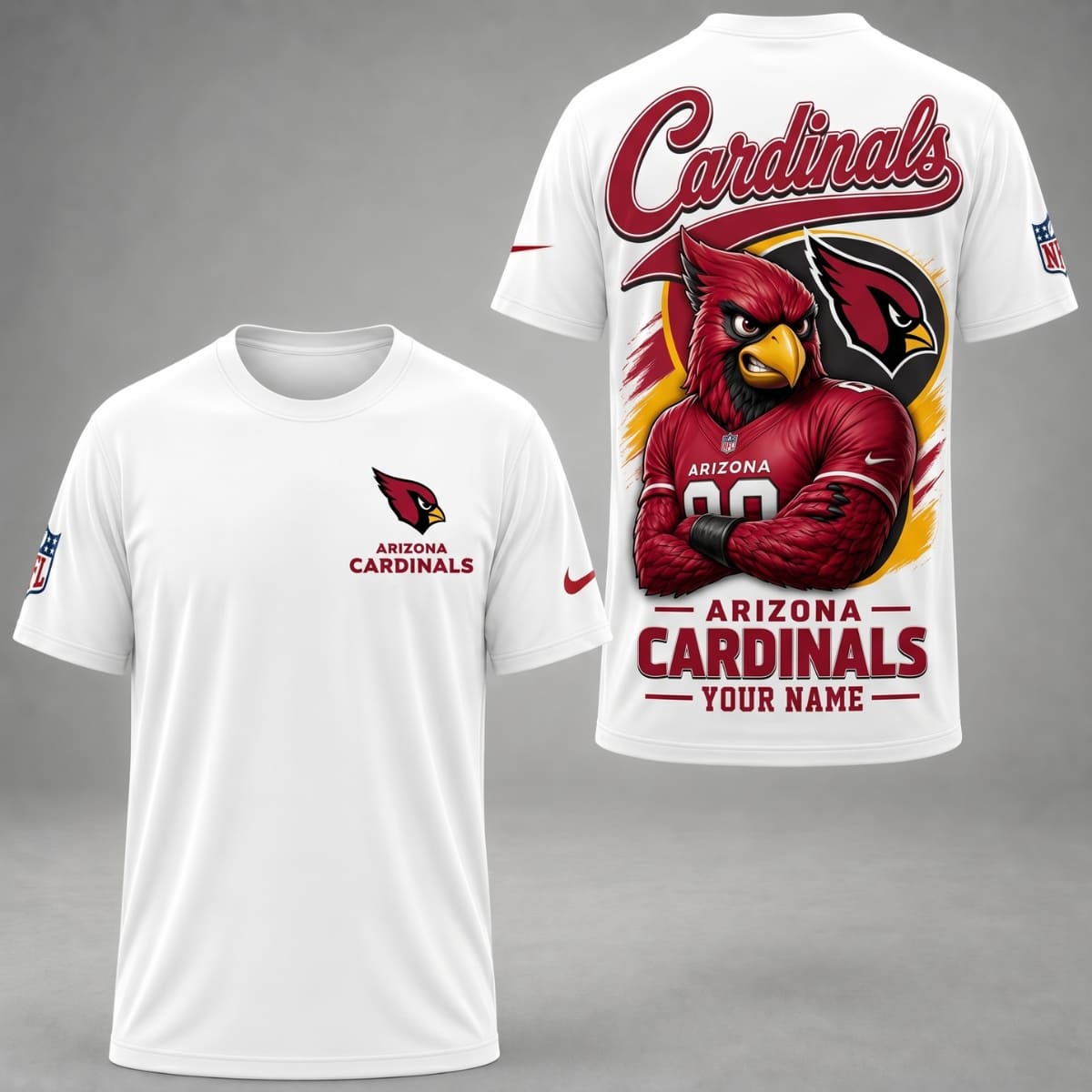 Personalized Arizona Cardinals Mascot Legacy Unisex T-Shirt – Custom Name | NFL Fan Outfit