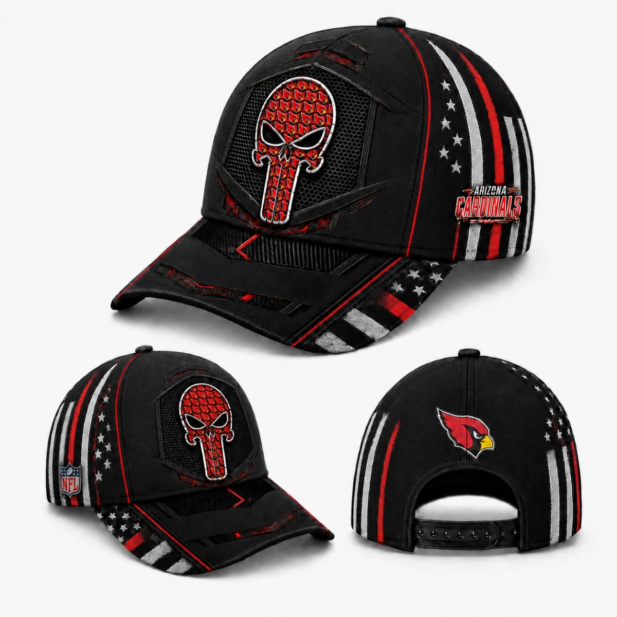 Personalized Arizona Cardinals Tactical Skull Cap – Custom Name | NFL Outfit