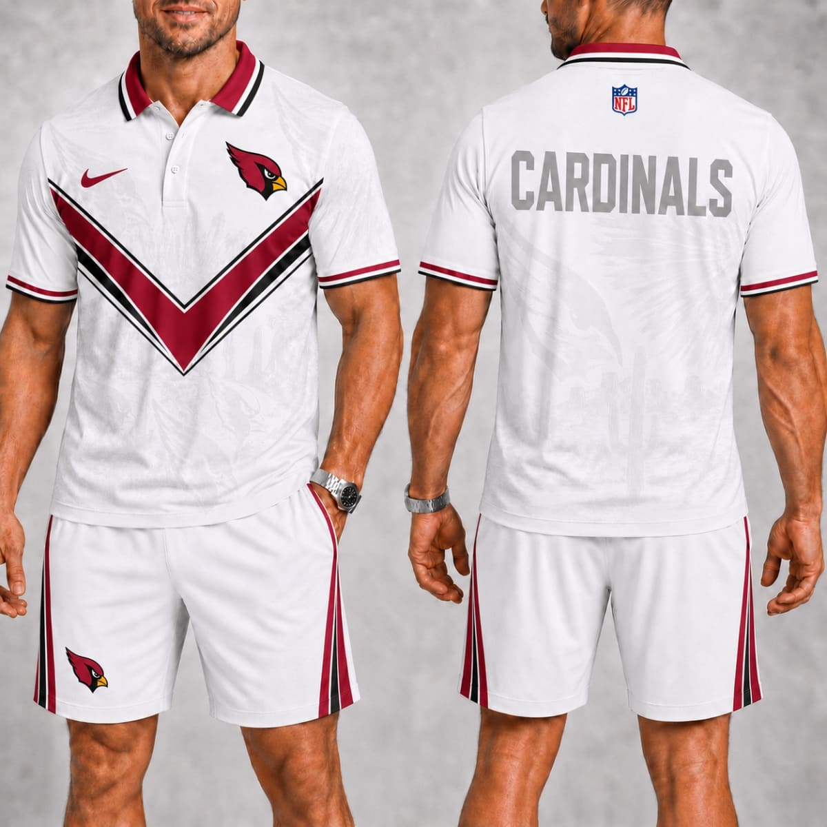 Arizona Cardinals Polo Shirt & Shorts Set – NFL Fan Outfit