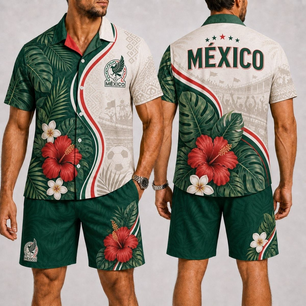Island Wave Mexico Hawaii Shirt & Shorts Set – World Cup 2026