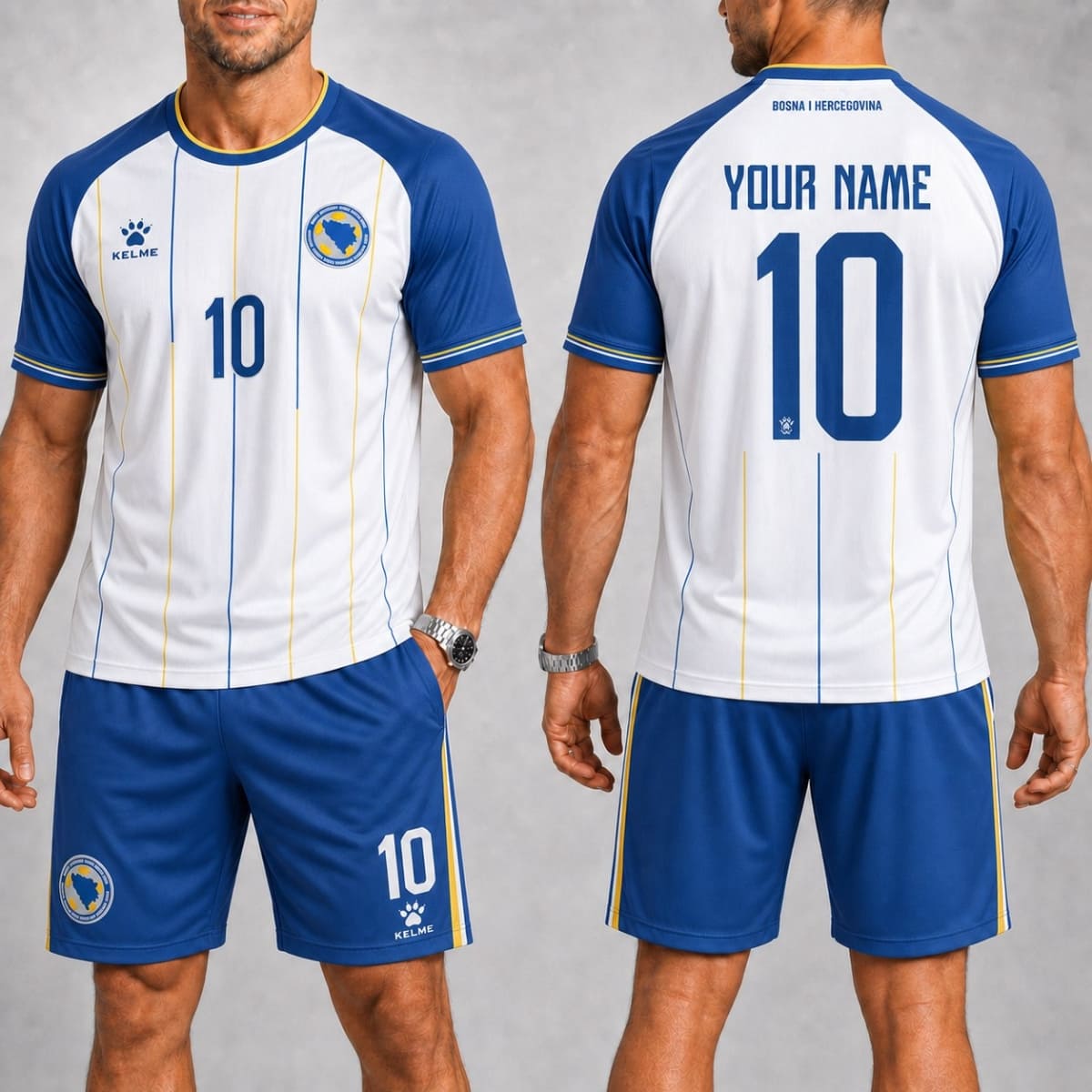 Personalized Bosnia and Herzegovina Away Jersey & Shorts Set – Custom Name & Number | World Cup 2026