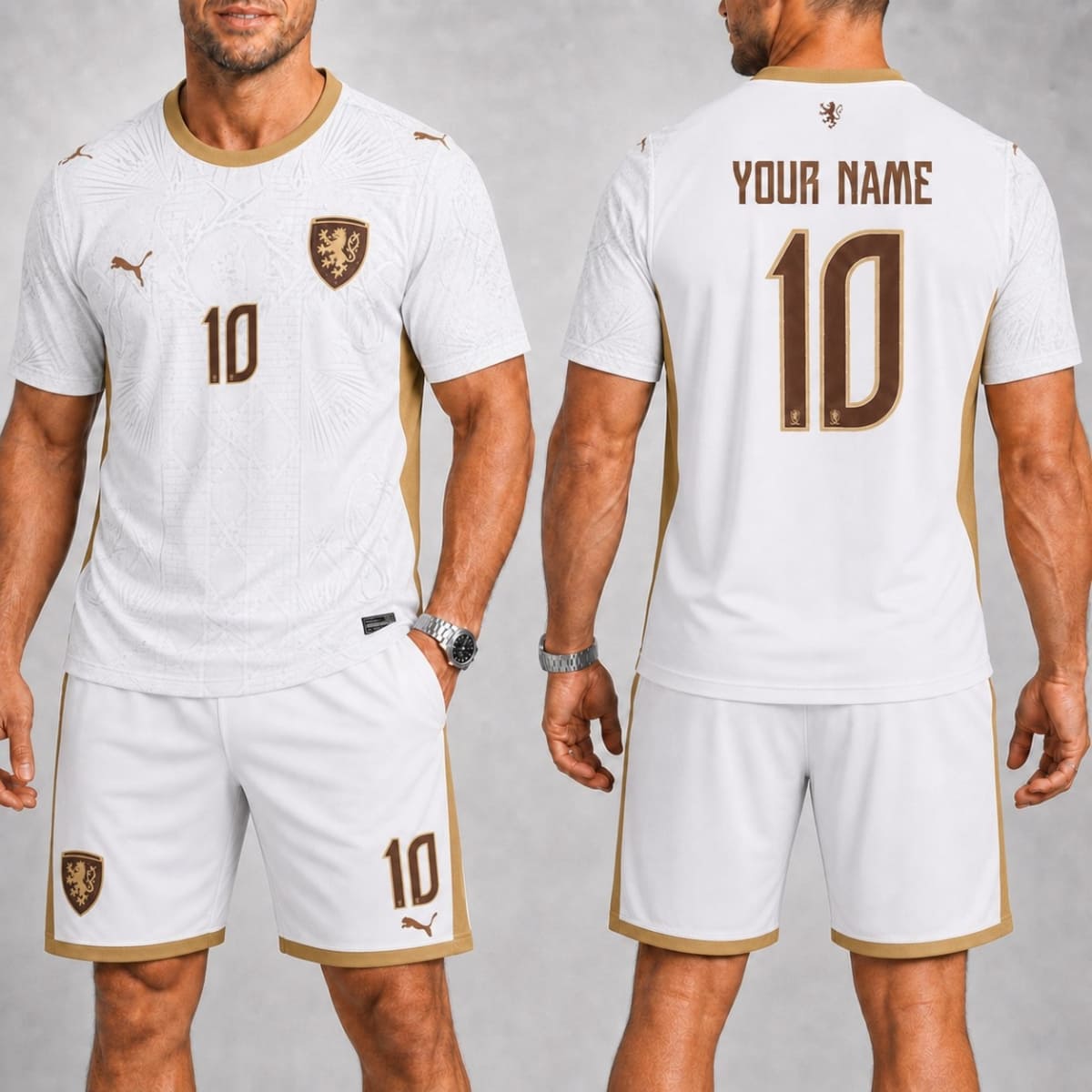 Personalized Czechia Away Jersey & Shorts Set – Custom Name & Number | World Cup 2026