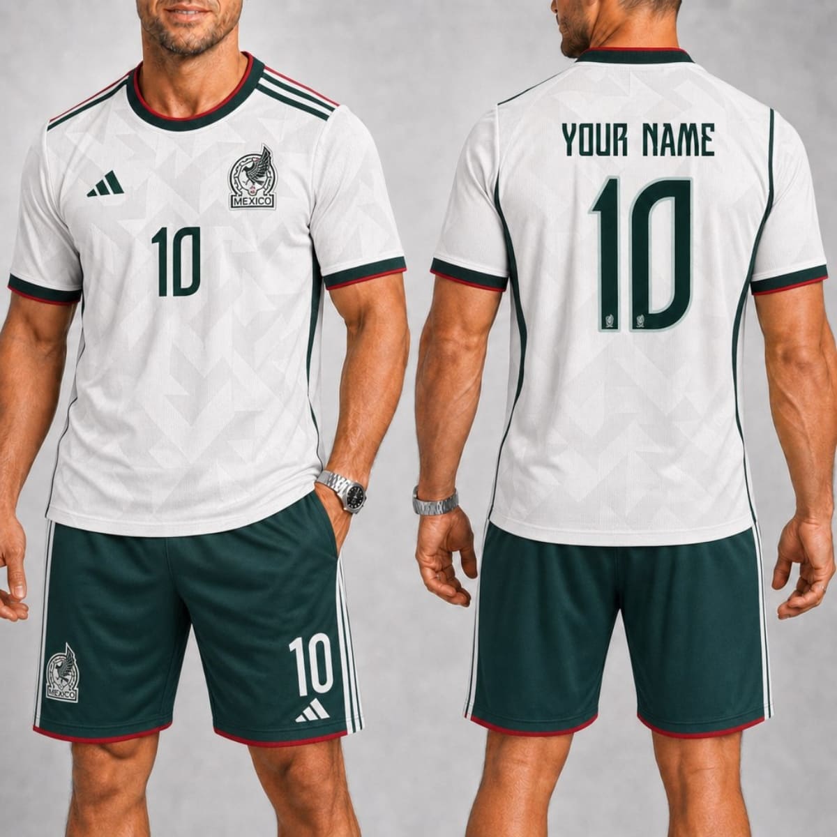 Personalized Mexico Away Jersey & Shorts Set – Custom Name & Number | World Cup 2026
