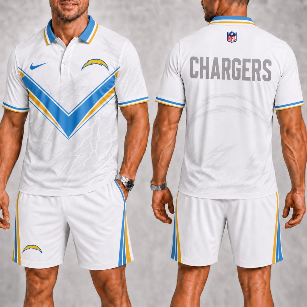 Los Angeles Chargers Polo Shirt & Shorts Set – NFL Fan Outfit