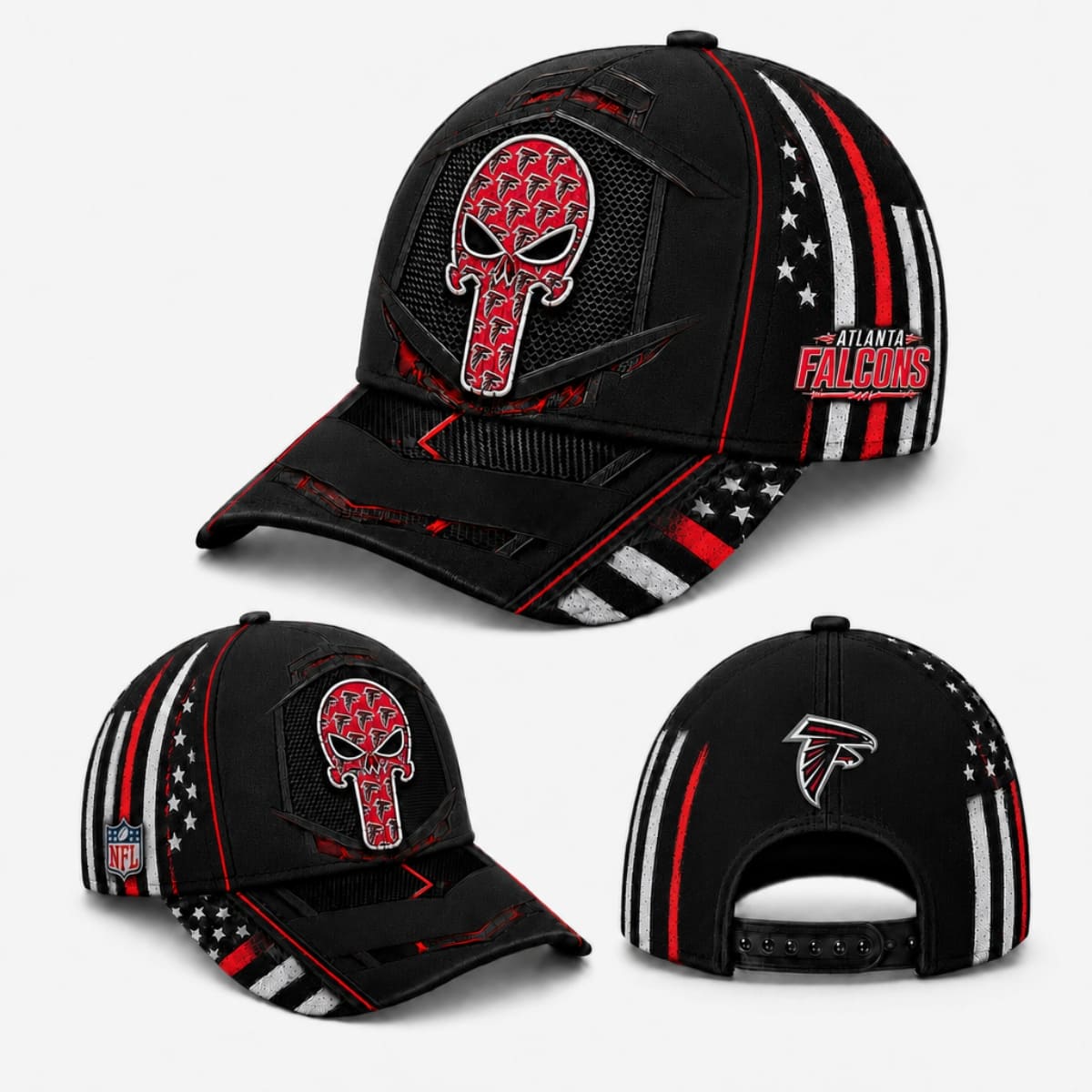 Personalized Atlanta Falcons Tactical Skull Cap – Custom Name | NFL Outfit