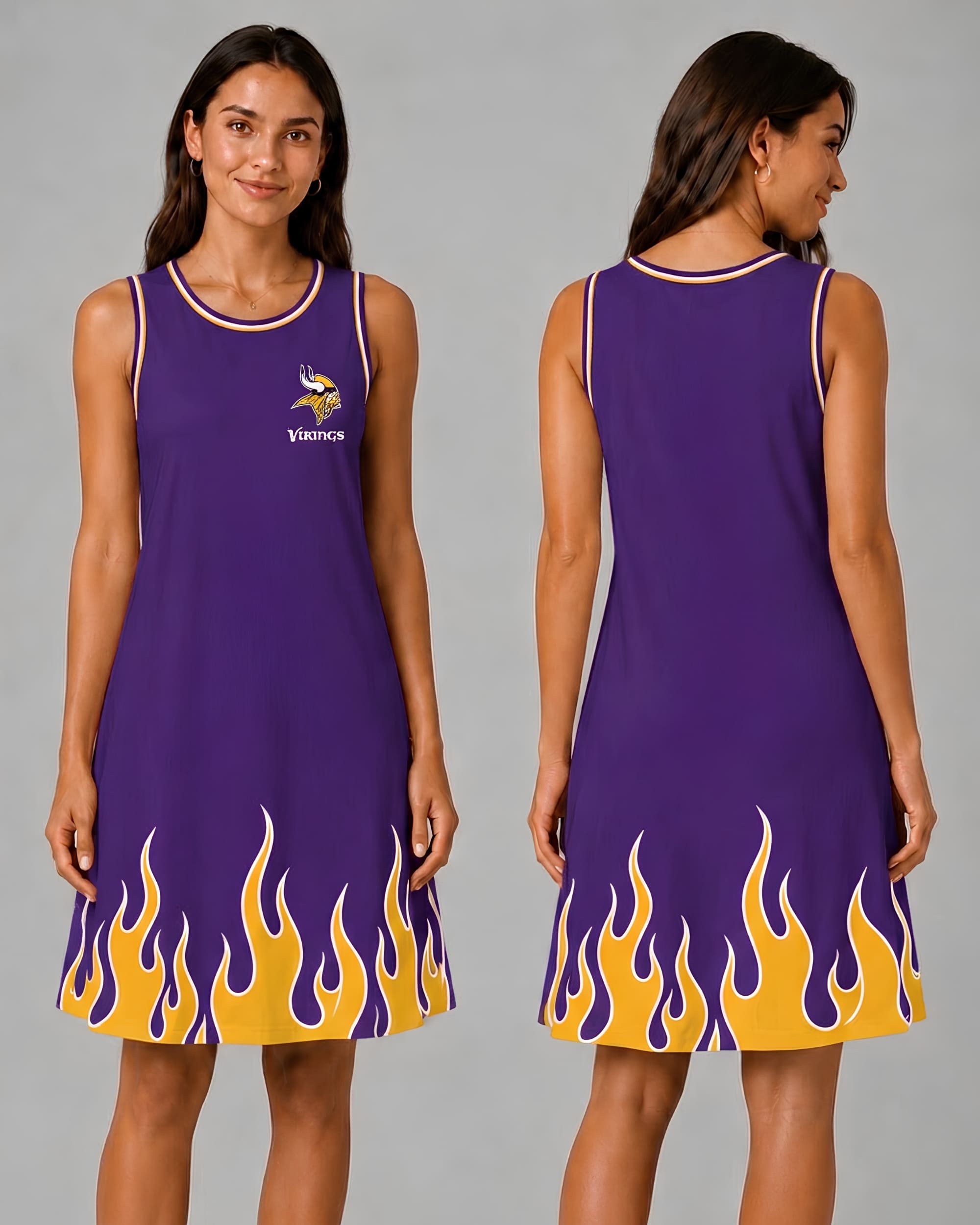 Minnesota Vikings Flame Dress – Women’s NFL Game Day Outfit