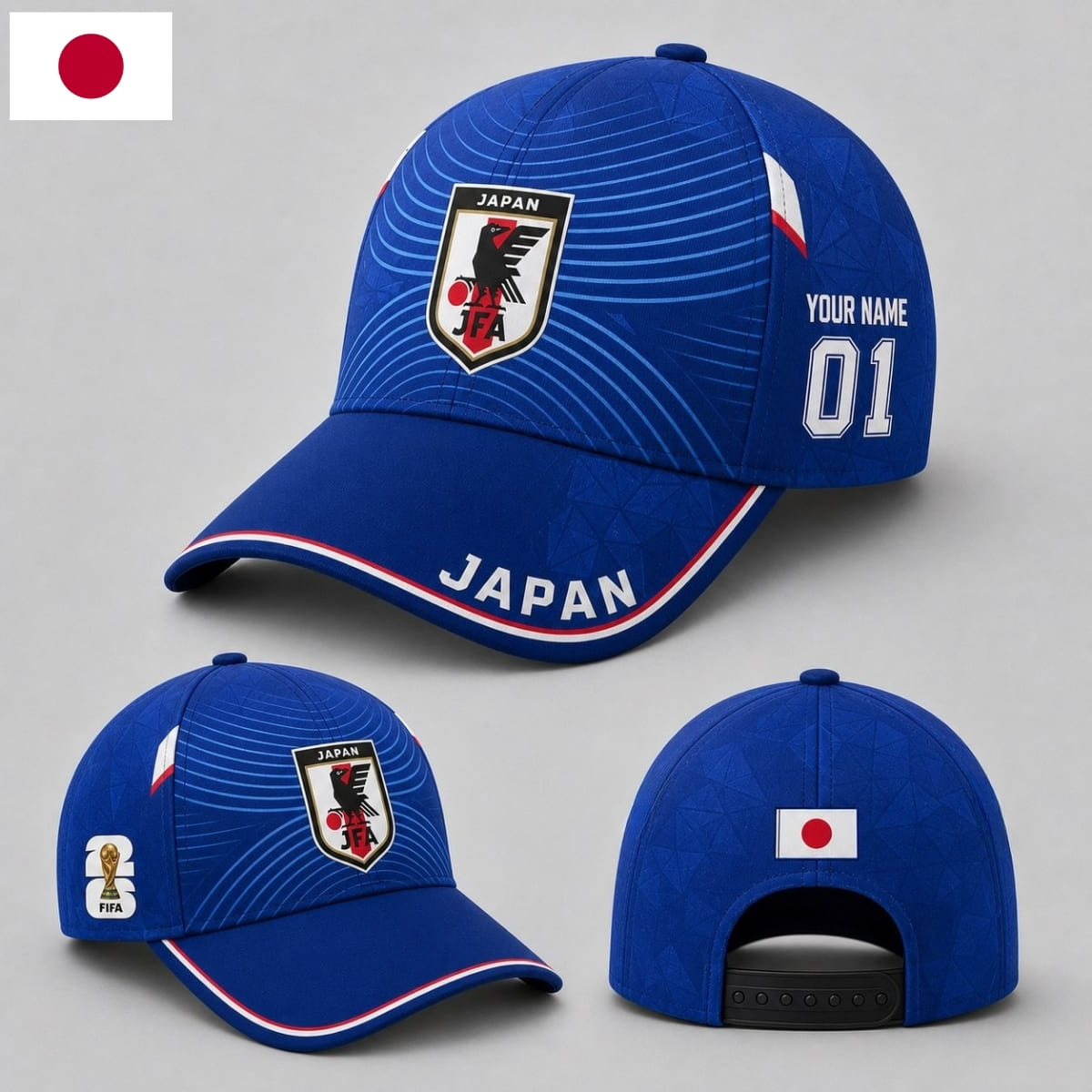 Personalized Japan Baseball Cap – Home Jersey Inspired – Custom Name & Number | World Cup 2026