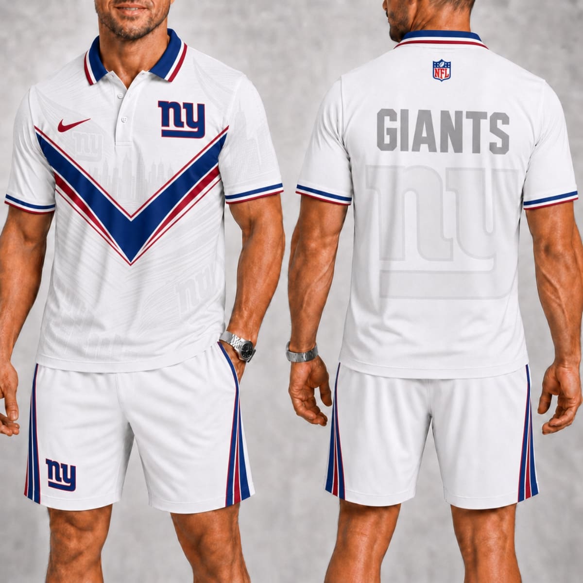 New York Giants Polo Shirt & Shorts Set – NFL Fan Outfit