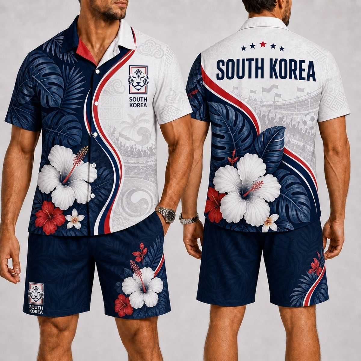 Island Wave South Korea Hawaii Shirt & Shorts Set – World Cup 2026