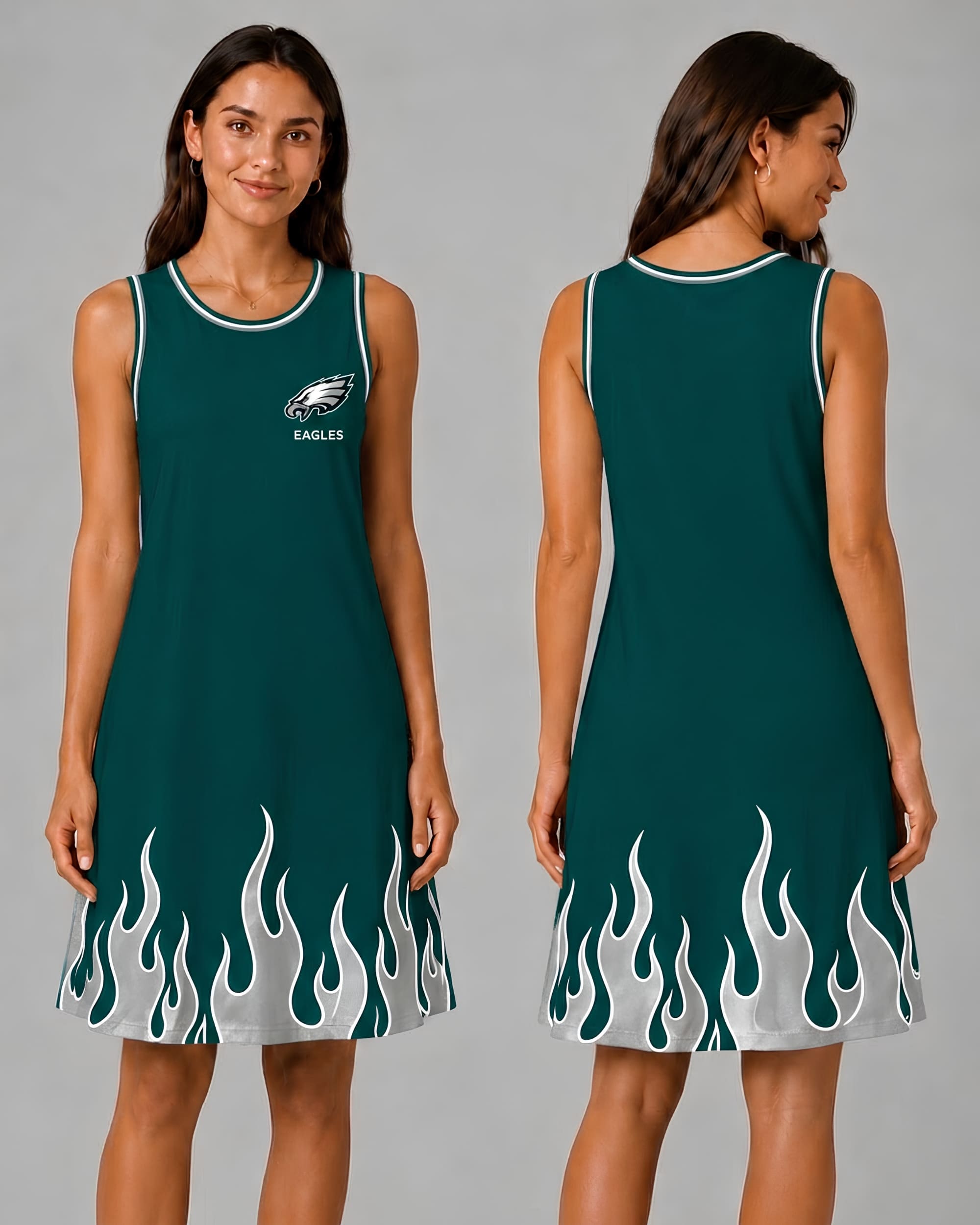 Philadelphia Eagles Flame Dress – Women’s NFL Game Day Outfit