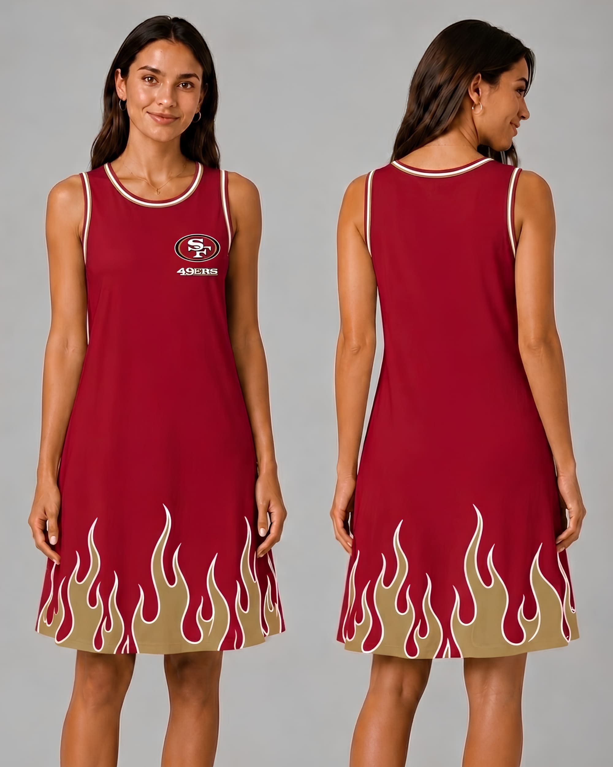 San Francisco 49ers Flame Dress – Women’s NFL Game Day Outfit