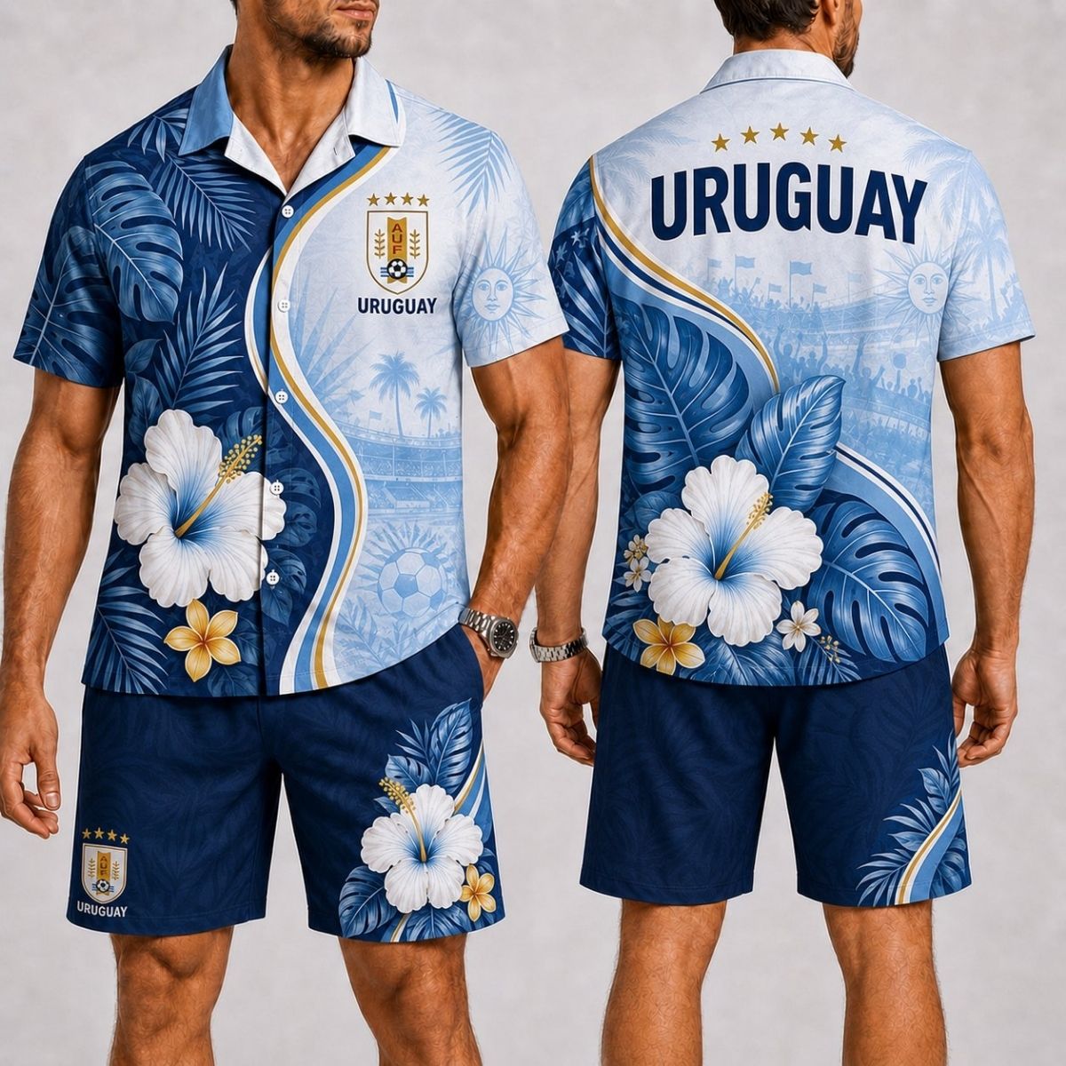 Island Wave Uruguay Hawaii Shirt & Shorts Set – World Cup 2026