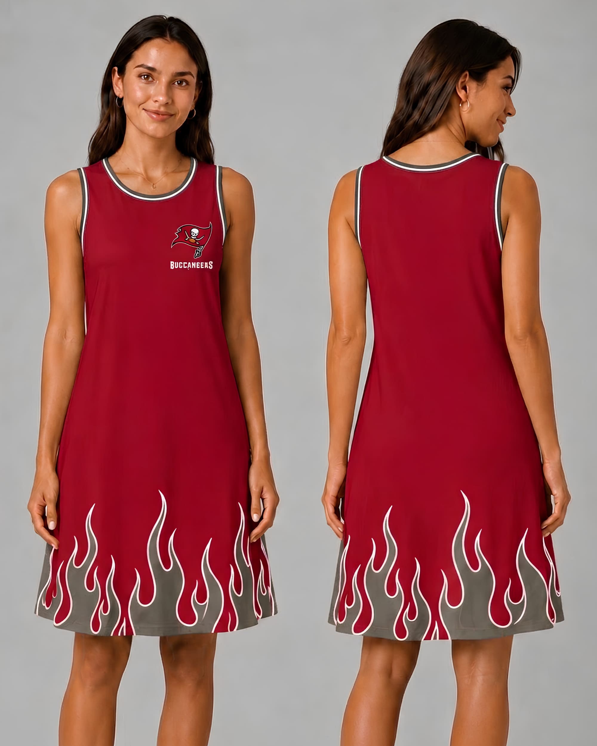 Tampa Bay Buccaneers Flame Dress – Women’s NFL Game Day Outfit