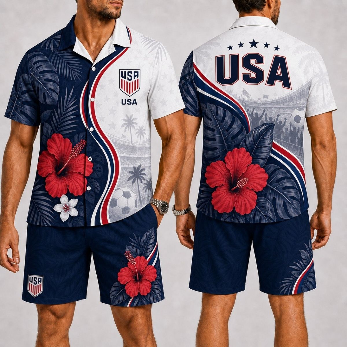 Island Wave USA Hawaii Shirt & Shorts Set – World Cup 2026