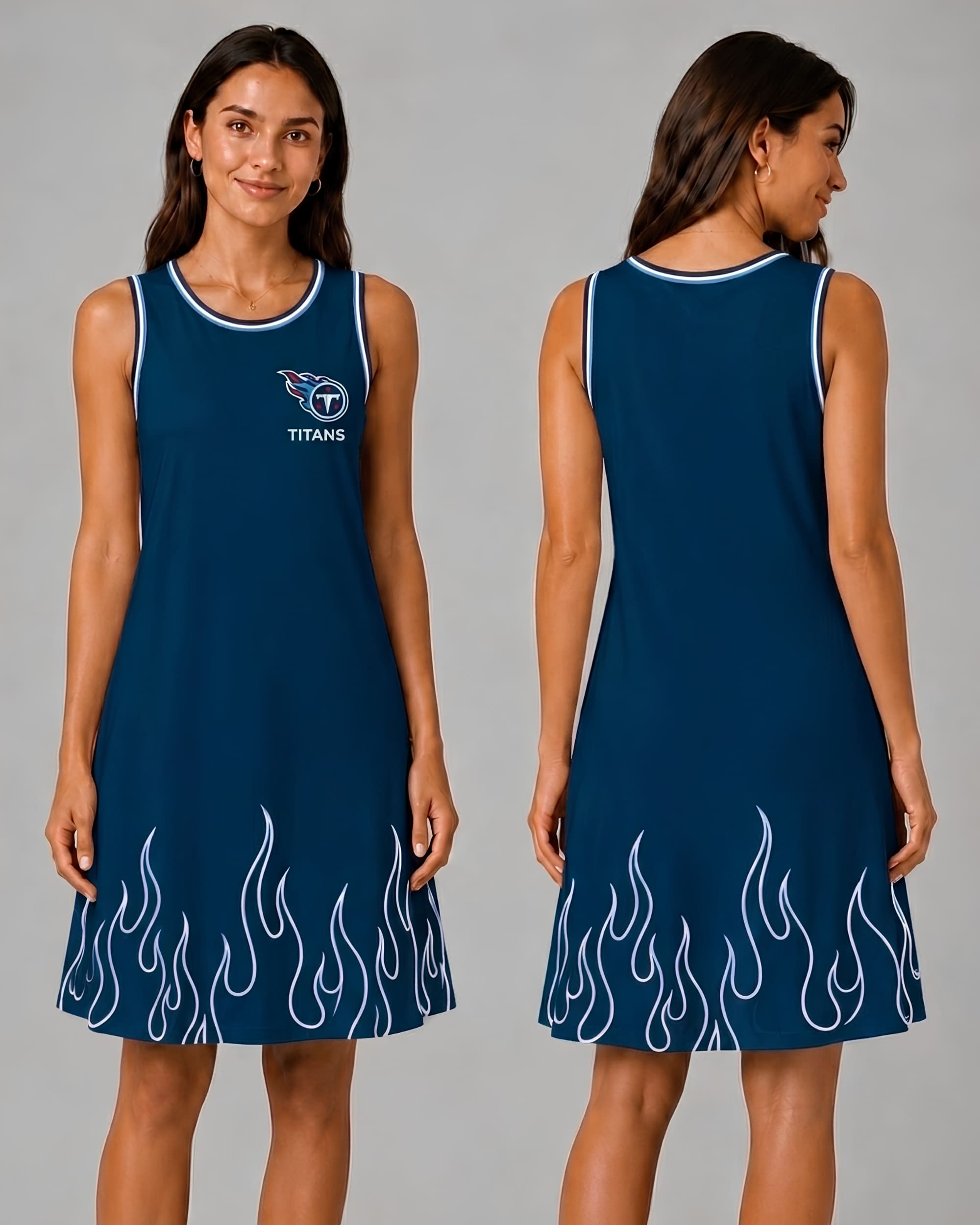 Tennessee Titans Flame Dress – Women’s NFL Game Day Outfit