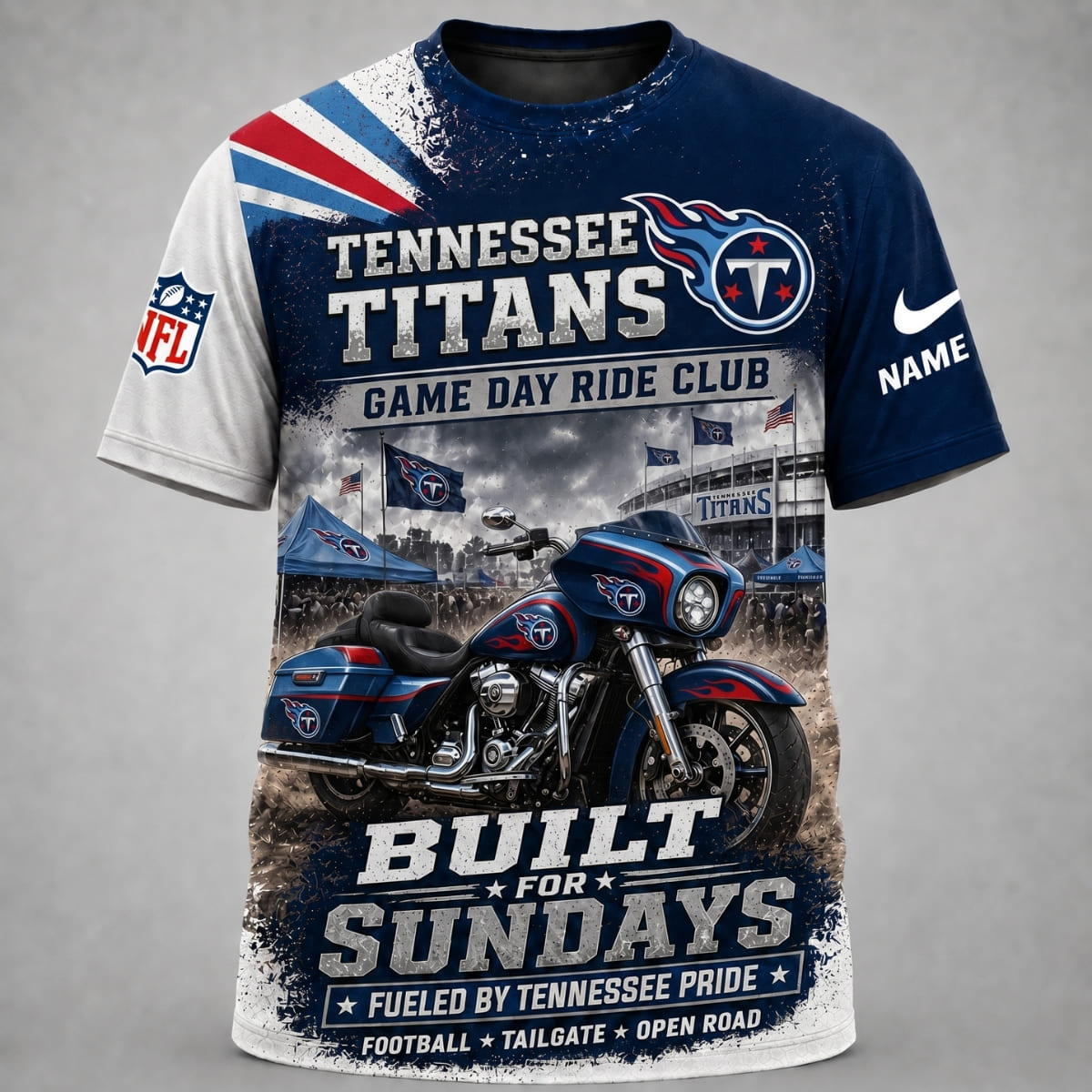 Personalized Tennessee Titans Game Day Ride Club Unisex T-Shirt – Custom Name | NFL Fan Outfit