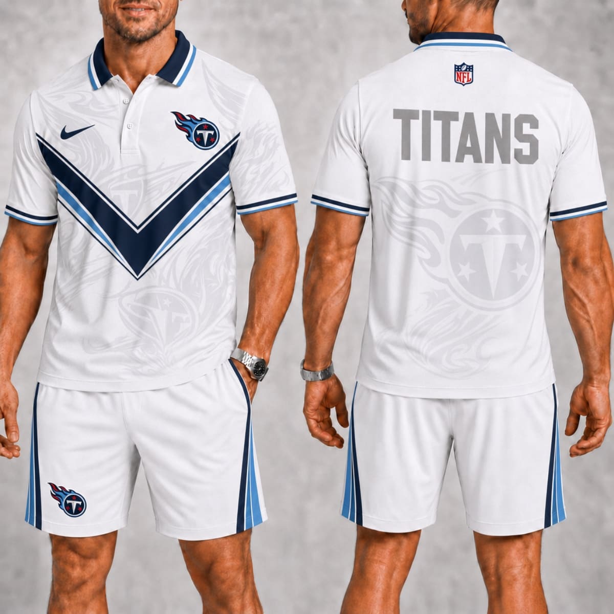 Tennessee Titans Polo Shirt & Shorts Set – NFL Fan Outfit