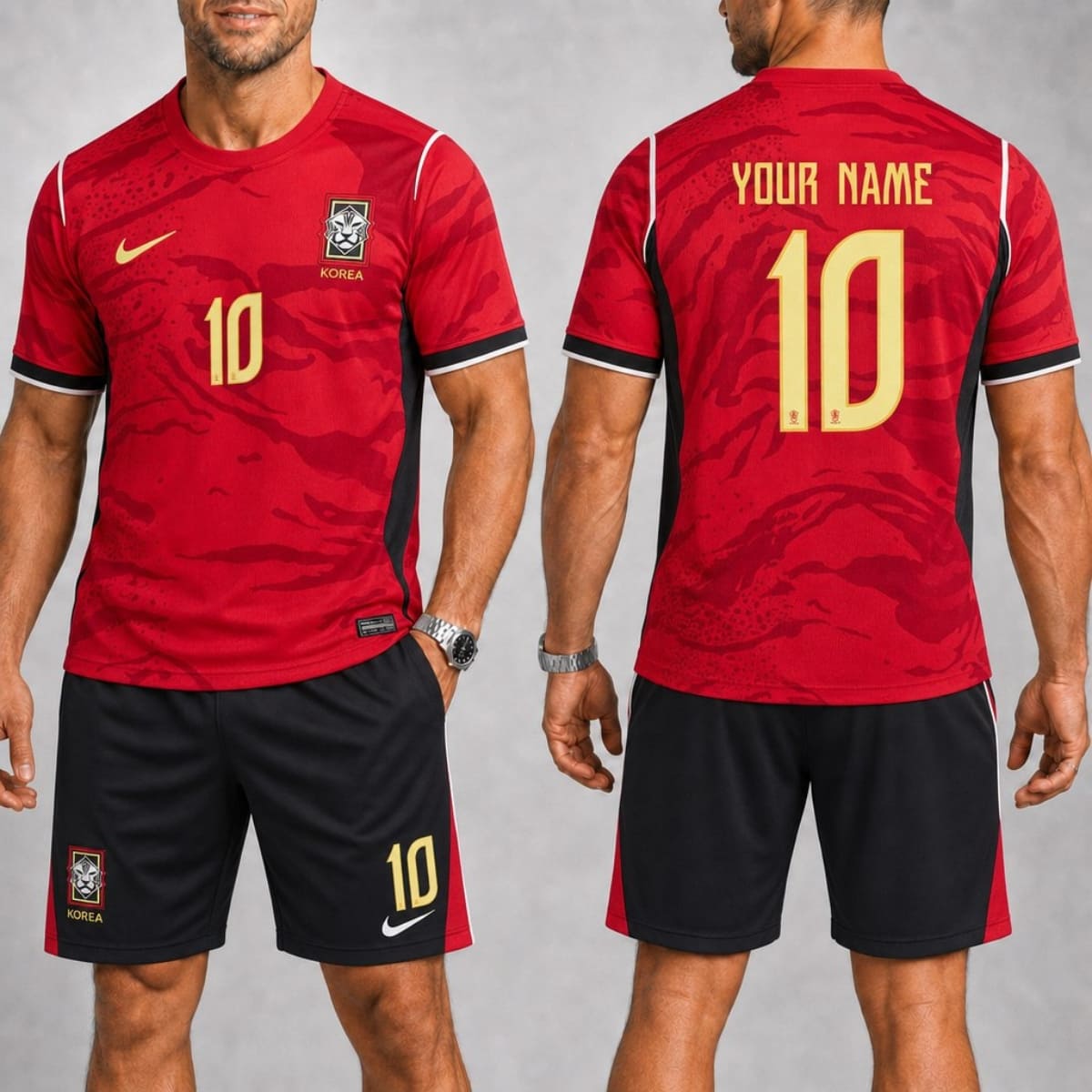 Personalized South Korea Home Jersey & Shorts Set – Custom Name & Number | World Cup 2026