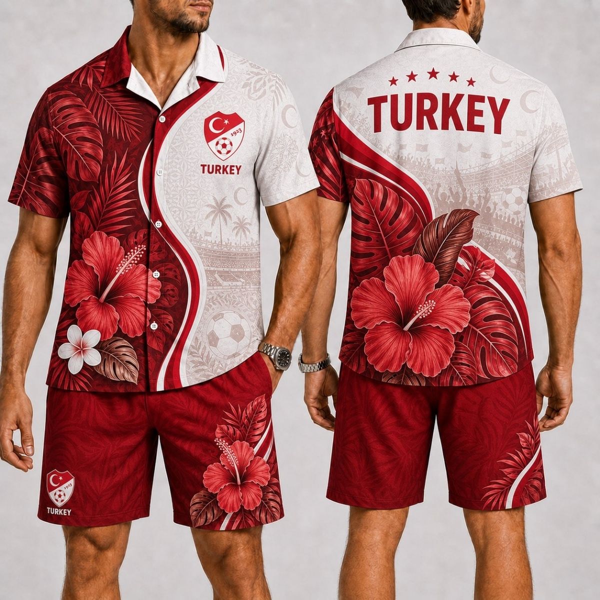 Island Wave Turkey Hawaii Shirt & Shorts Set – World Cup 2026
