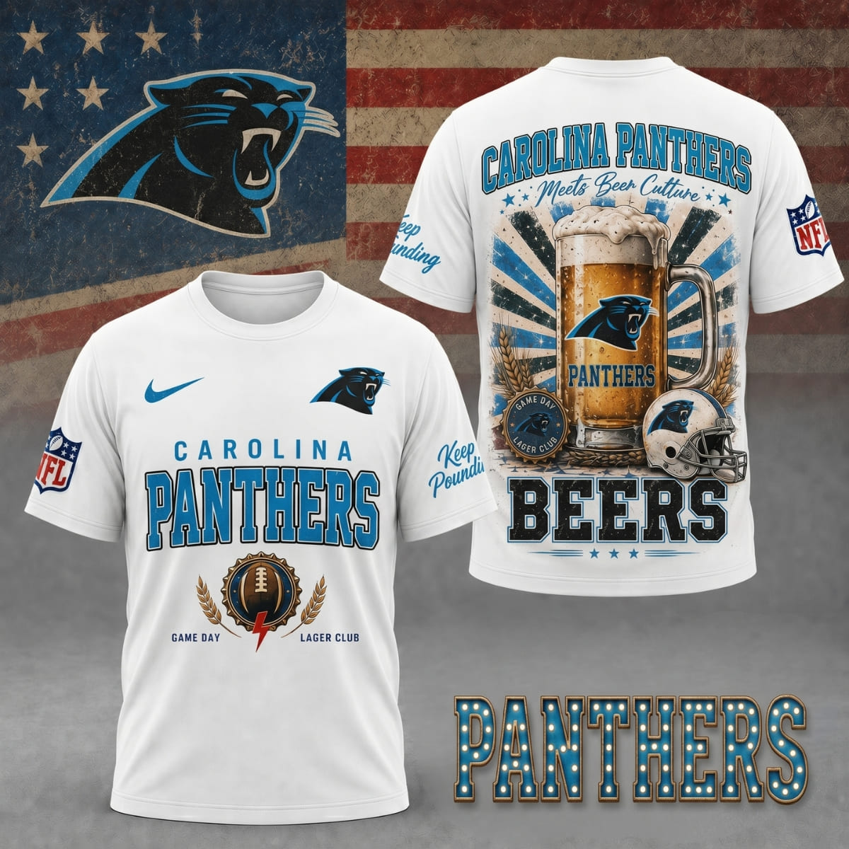 Carolina Panthers Game Day Lager Club Unisex T-Shirt – NFL Fan Outfit