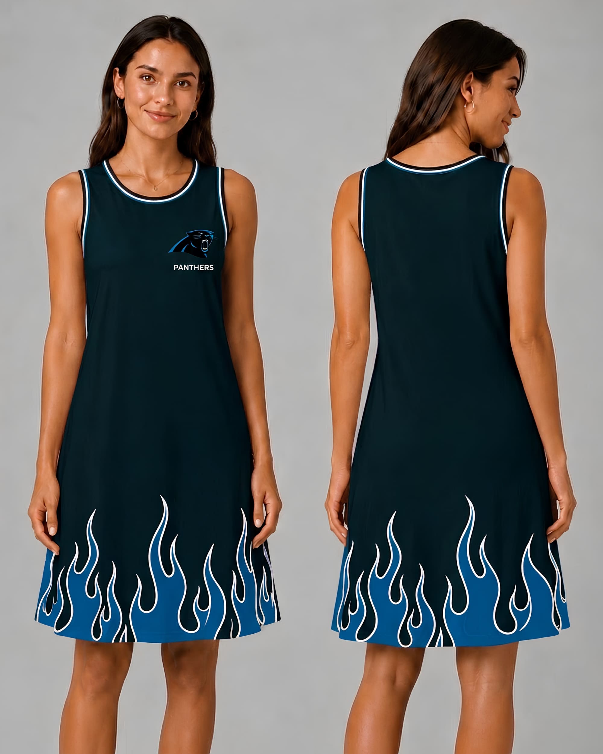 Carolina Panthers Flame Dress – Women’s NFL Game Day Outfit