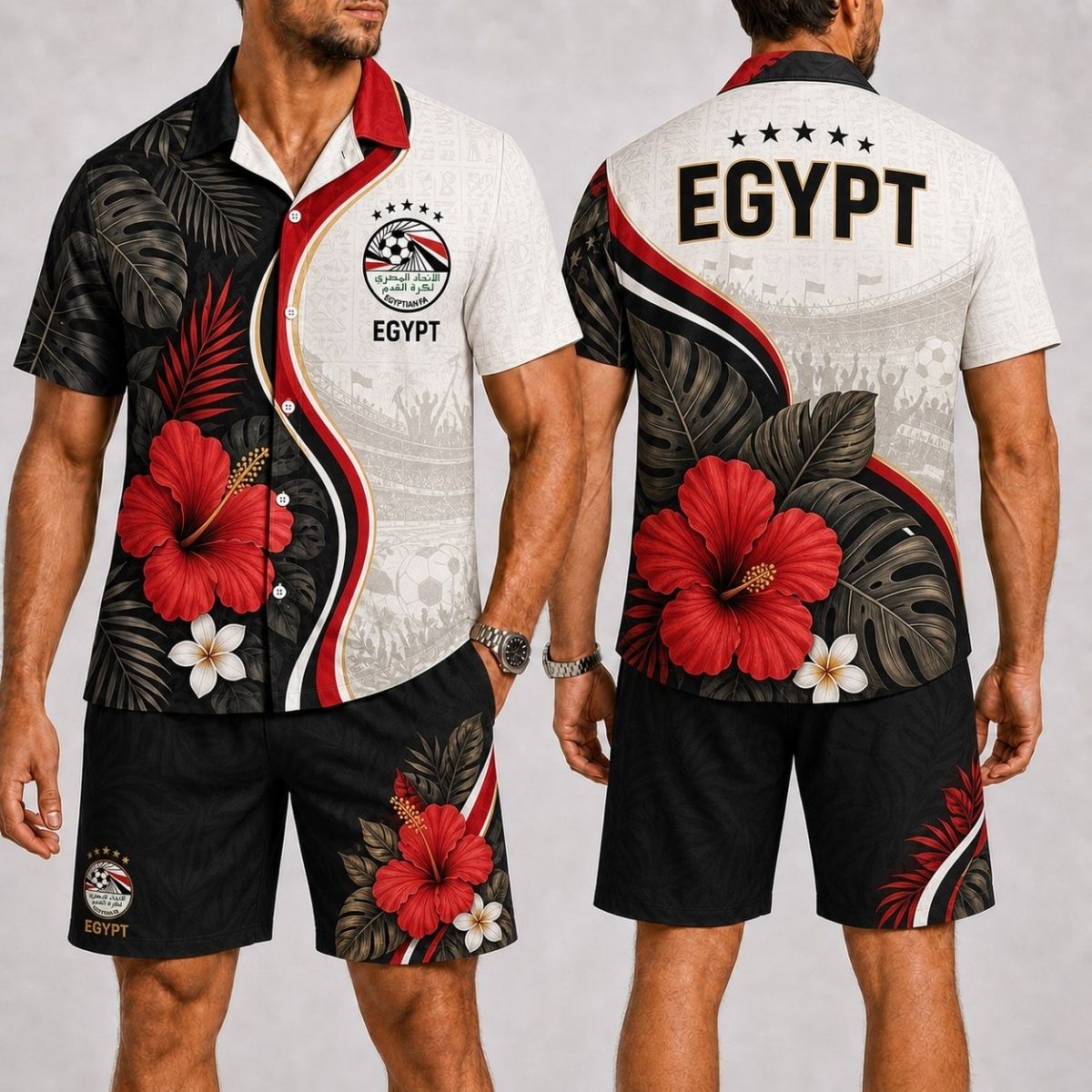 Island Wave Egypt Hawaii Shirt & Shorts Set – World Cup 2026