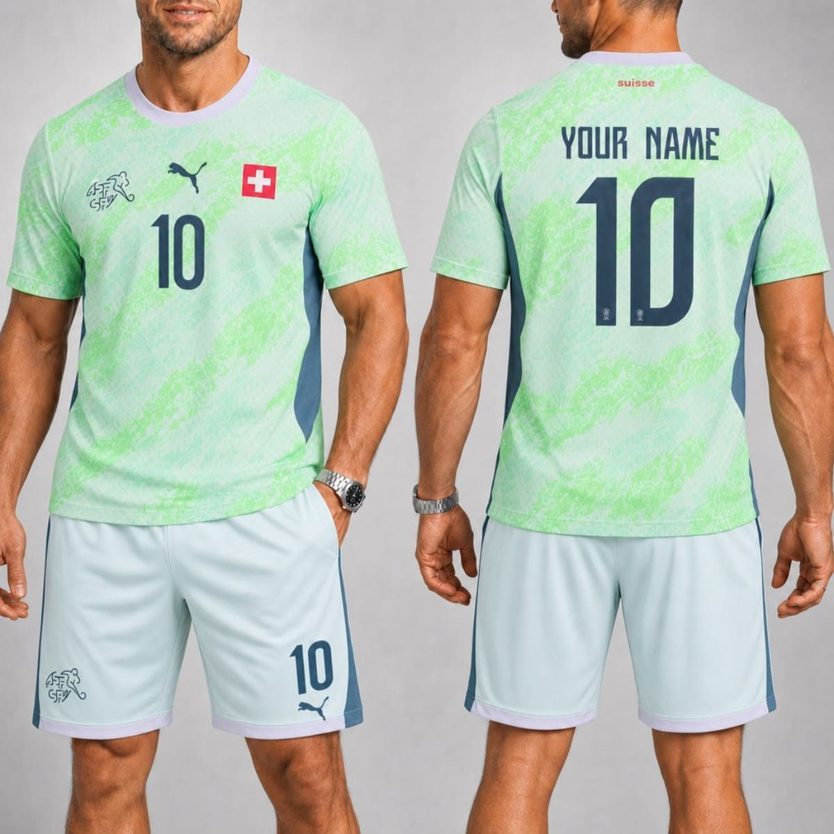Personalized Switzerland Away Jersey & Shorts Set – Custom Name & Number | World Cup 2026