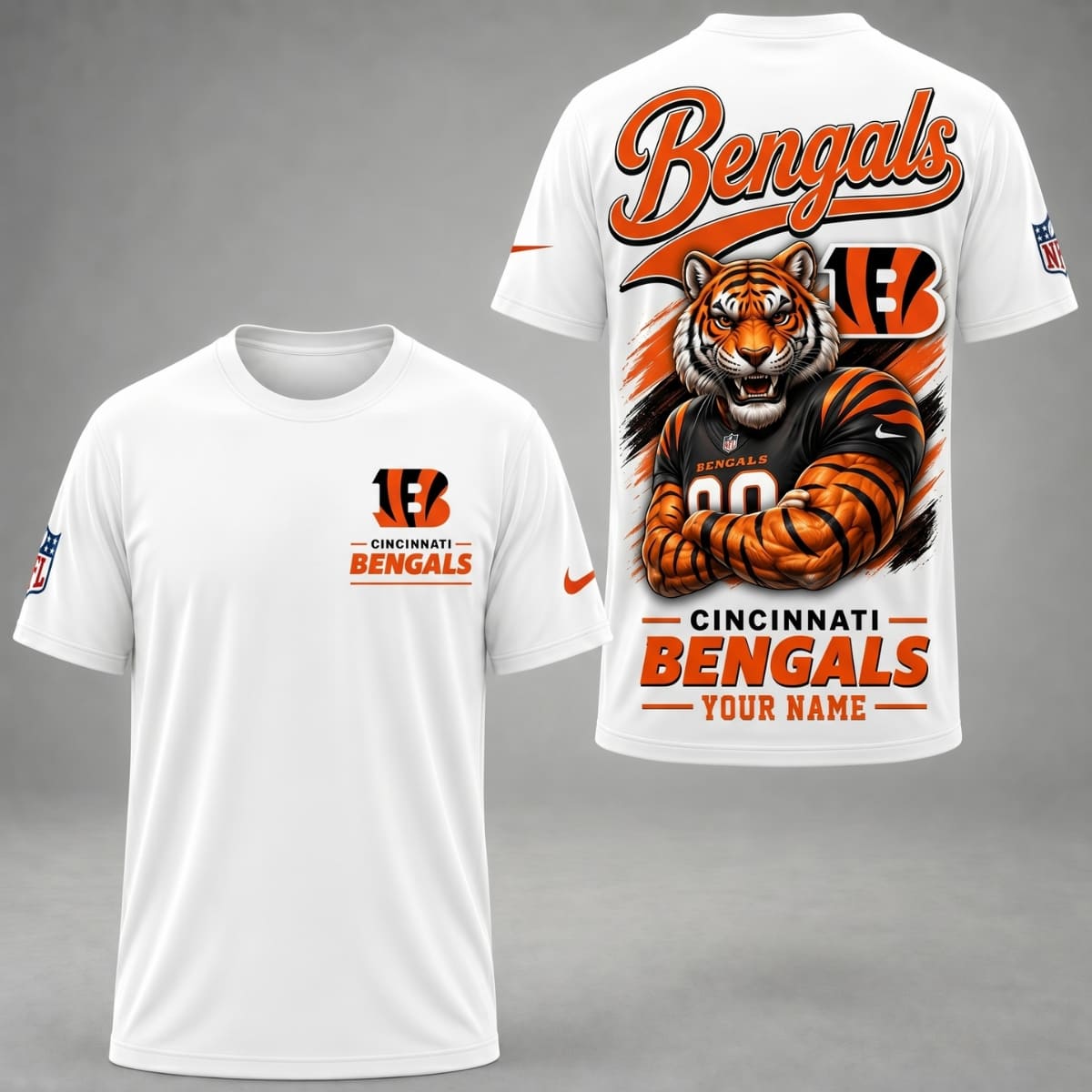 Personalized Cincinnati Bengals Mascot Legacy Unisex T-Shirt – Custom Name | NFL Fan Outfit