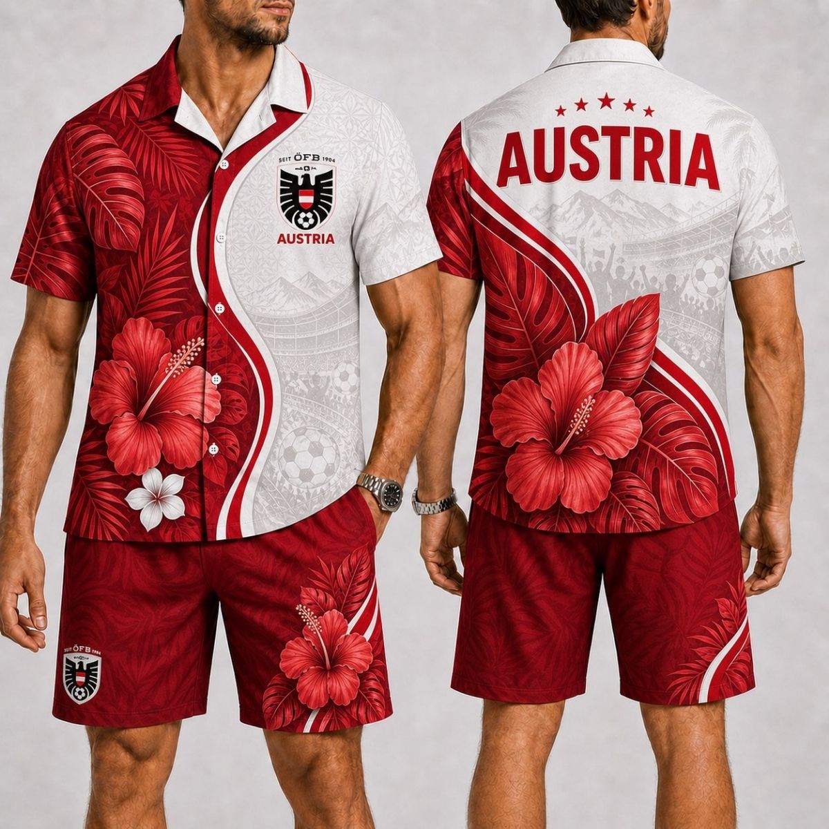 Island Wave Austria Hawaii Shirt & Shorts Set – World Cup 2026