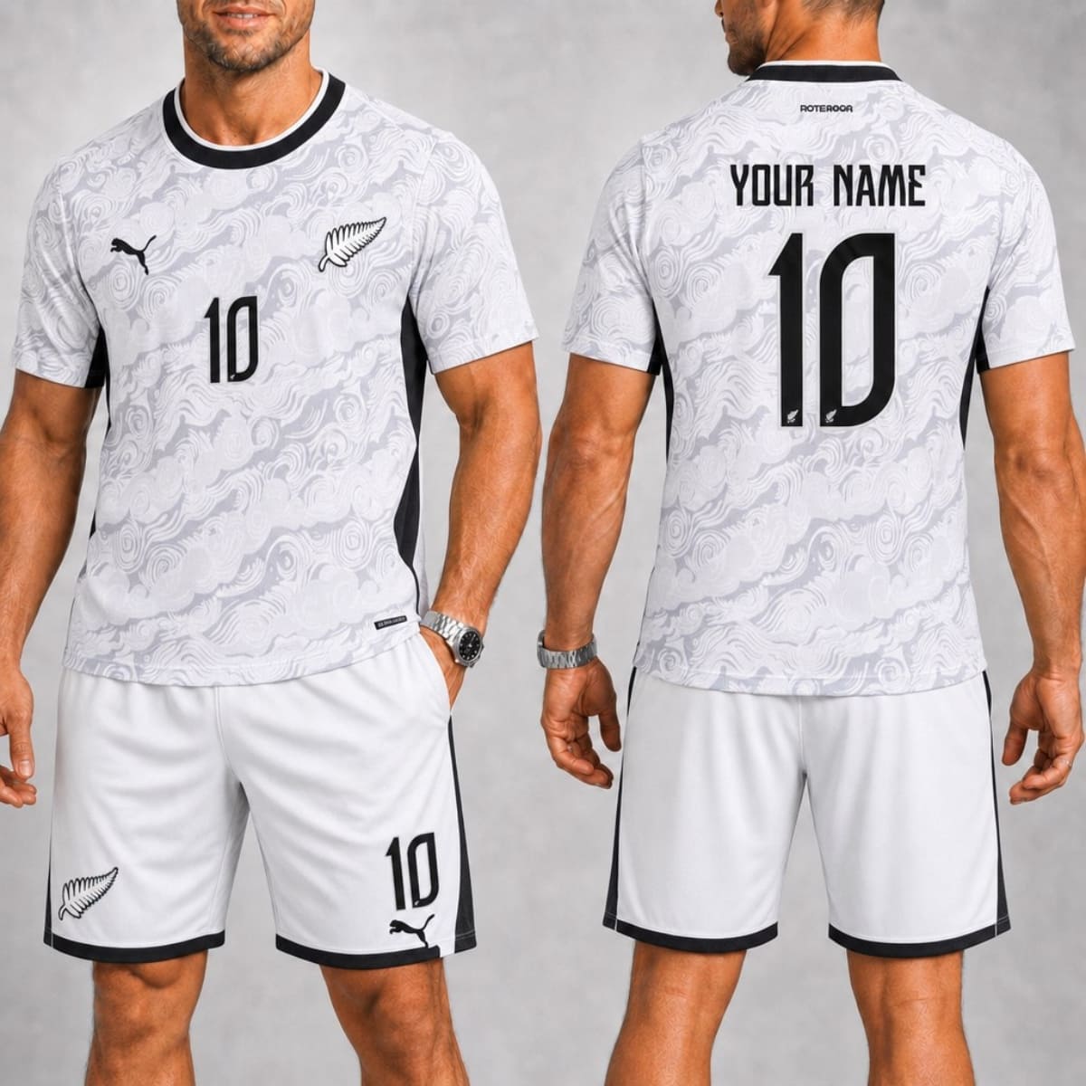 Personalized New Zealand Away Jersey & Shorts Set – Custom Name & Number | World Cup 2026