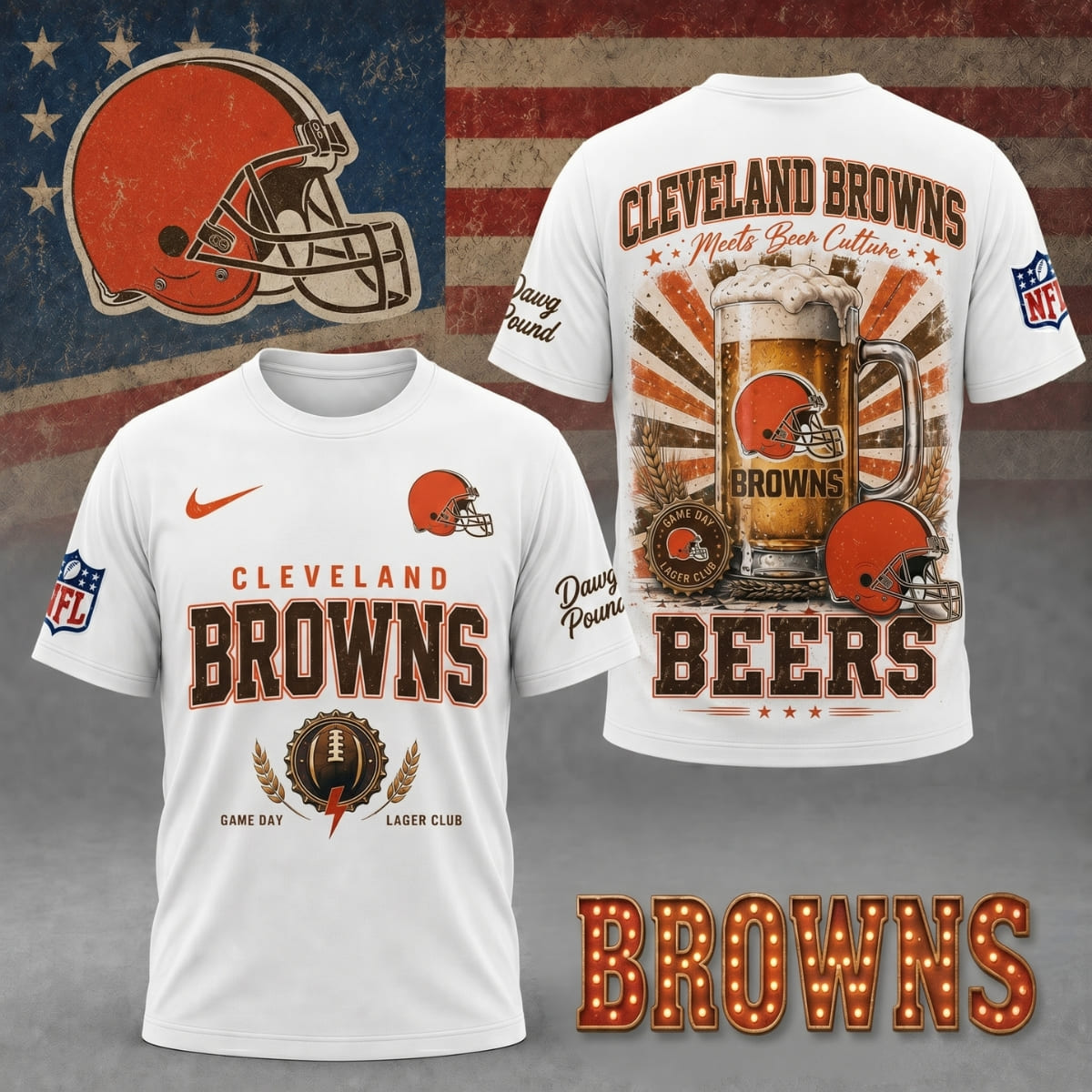 Cleveland Browns Game Day Lager Club Unisex T-Shirt – NFL Fan Outfit