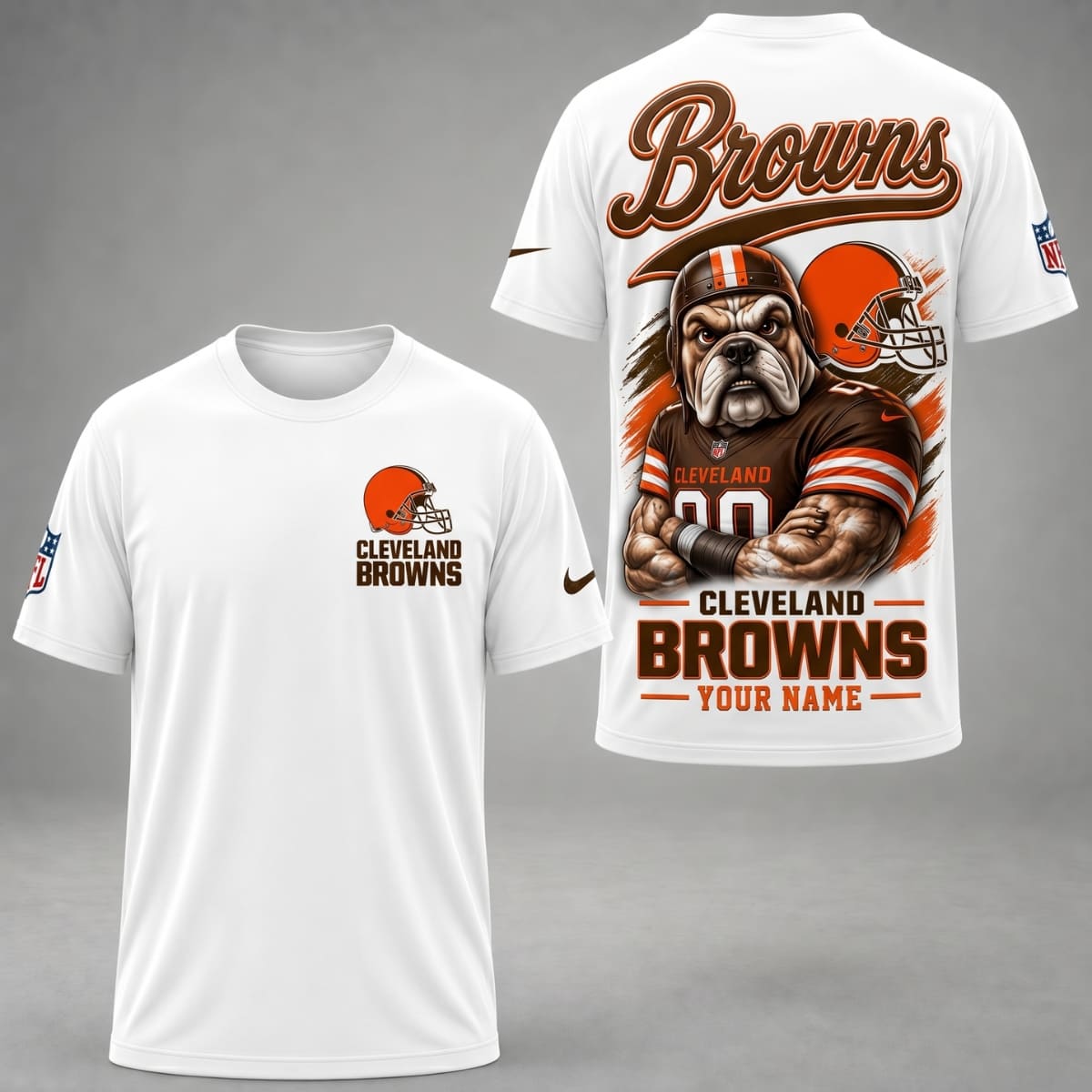 Personalized Cleveland Browns Mascot Legacy Unisex T-Shirt – Custom Name | NFL Fan Outfit