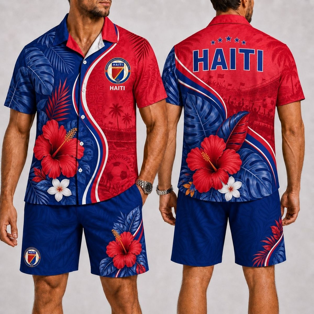 Island Wave Haiti Hawaii Shirt & Shorts Set – World Cup 2026