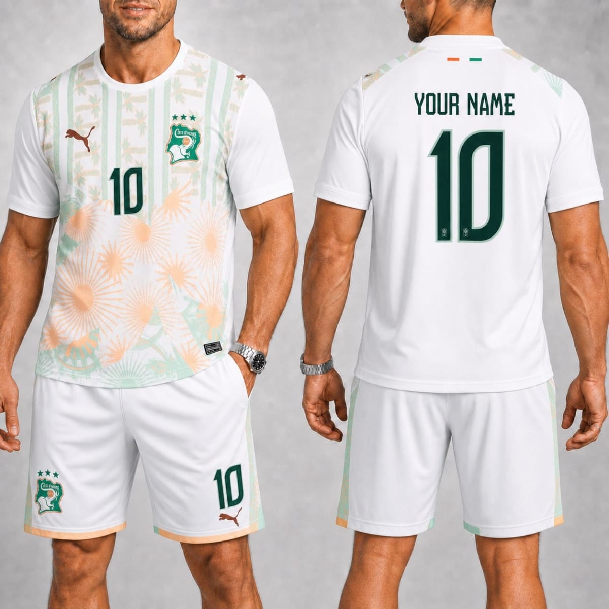 Personalized Côte d'Ivoire Away Jersey & Shorts Set – Custom Name & Number | World Cup 2026