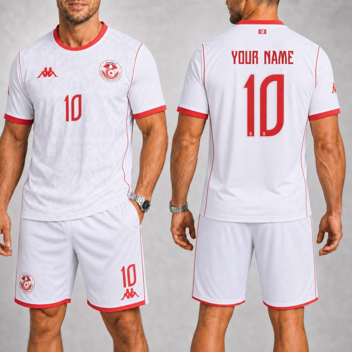 Personalized Tunisia Away Jersey & Shorts Set – Custom Name & Number | World Cup 2026