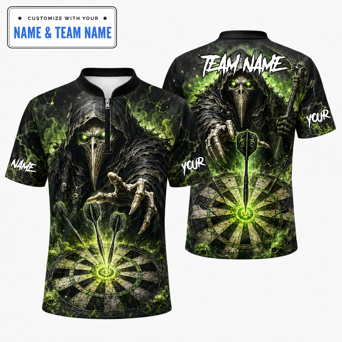 [5 Colors] Personalized Mighty Toxic Plague Doctor Darts Shirt – Custom Name & Team Name