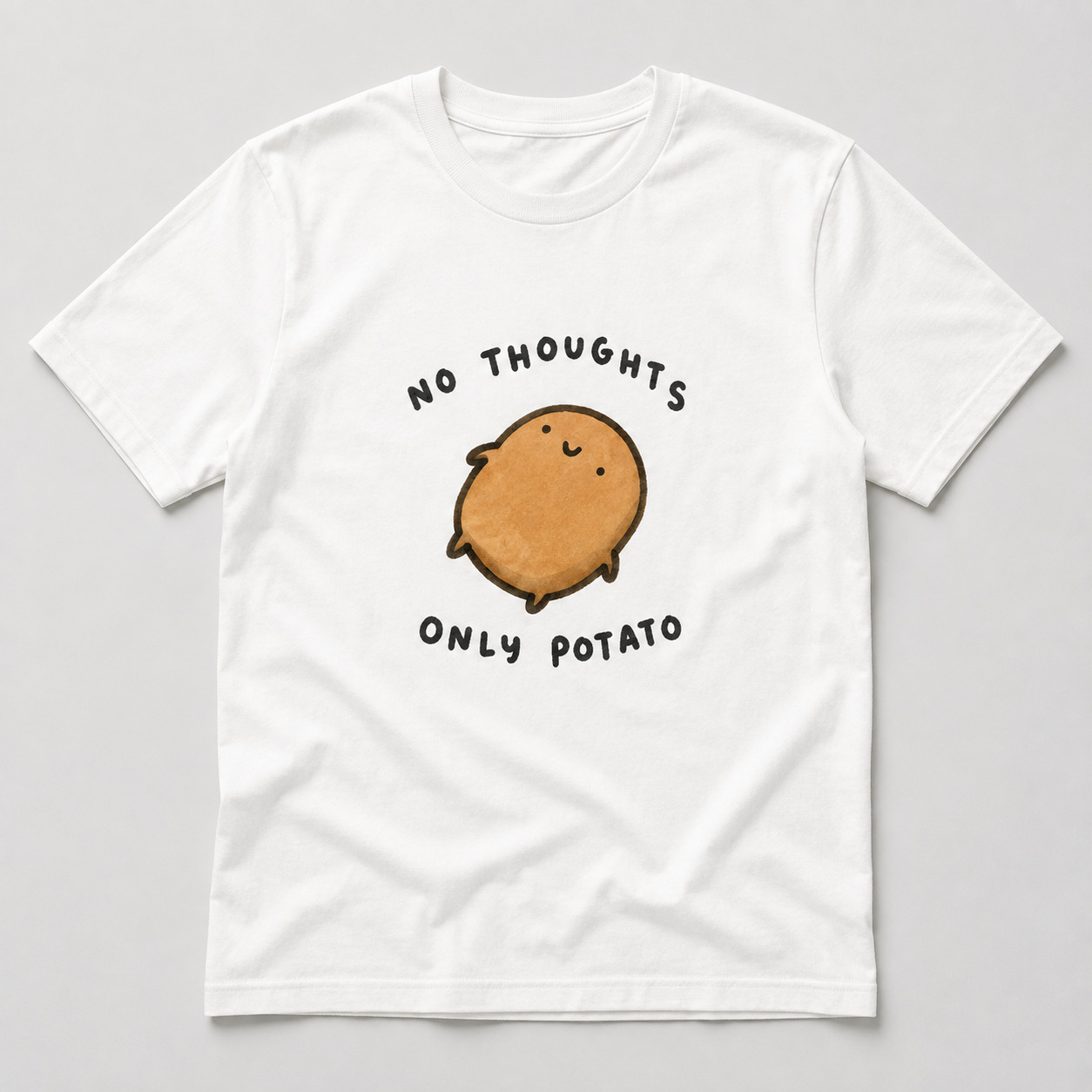 Funny Potato Fan T-Shirt – No Thoughts Only Potato